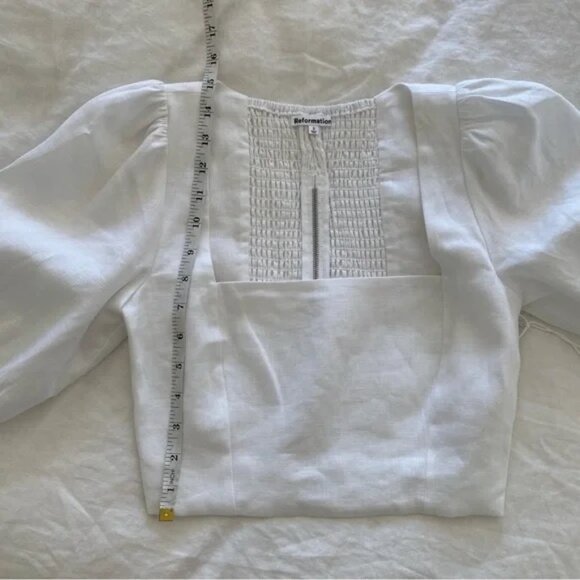 NWT Reformation Yucca Linen Two Piece Skirt Set White Size 0 - Picture 8 of 16